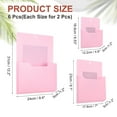 thumbnail image 2 of Uxcell Magnetic File Holder, 6 Pack Uxcell Magnetic Wall Holder Organizer File Hanging Uxcell Magnetic Mail Holder for Refrigerator Letters Paper Teacher Classroom, Pink, 2 of 6