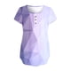 thumbnail image 2 of Gibobby Camisetas Mujer Manga Corta Mujer Casual manga corta botón cuello en V suelta camiseta Top(Morado,XL), 2 of 5