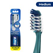 Oral-B CrossAction All In One Deep Plaque Removal Medium Toothbrushes, 2 ct (Package May Vary)