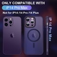 thumbnail image 2 of Magnetic for iPhone 14 Pro Max Case with Full Camera Protection,[Compatible with MagSafe], Slim Cute Love Heart Luxury Soft Bling Back Cover for (Dark Purple, iPhone 14 Pro Max 6.7"), 2 of 8