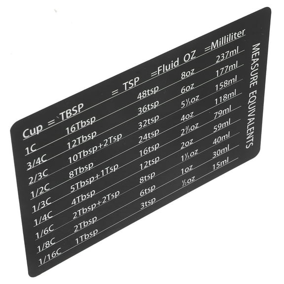 Scale Comparison Table Versatile Kitchen Tool Magnetic Cooking Chart Fridge Magnets Conversion Accessories Pvc