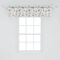 thumbnail image 2 of Ambesonne Animals Window Valance, Forest Inhabitants Art, 54" X 12", Pale Grey and Taupe, 2 of 3