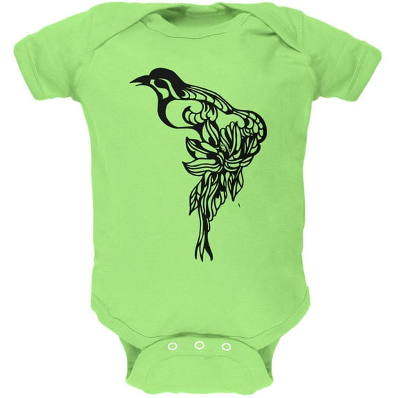 Spring Bird Pretty Line Art Soft Baby One Piece