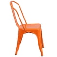 thumbnail image 6 of Bowery Hill 17.5" Industrial Metal Stackable Dining Chair in Orange, 6 of 9
