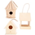 thumbnail image 4 of Unfinished Wood Hanging Birdhouse DIY Craft (Wood Color), 4 of 7