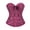 Hot Pink, variant on FASHOFT Hot Pink Renaissance Corset Top For Women Cosplay Court Style Zip Closure Bustier Top Boned Waist Cinching Tight Fit Costume Body Shaper Pirate Corset L