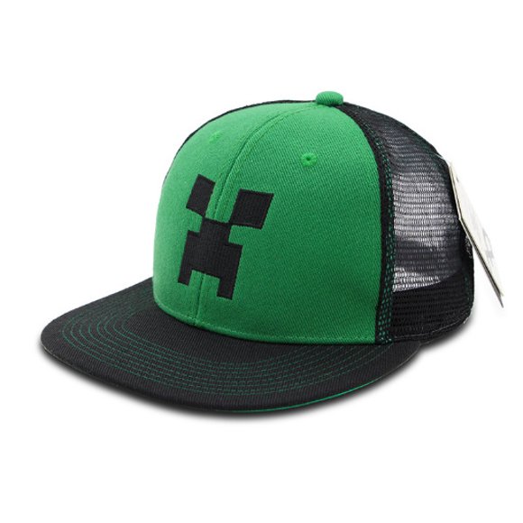 Minecraft Casquette de Baseball à Boutons-Pression avec Visage Qui Rampe - Yizuba