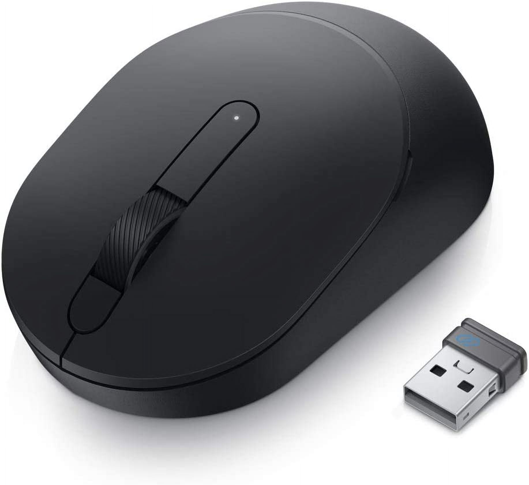 Mobile Wireless Mouse - MS3320W, Wireless - 2.4 GHz, Bluetooth 5.0, Optical LED, Mechanical Scroll, 1600 DPI, 3-Buttons - Black