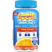 Emergen-C Immune Plus Vitamin D and C Immune Gummies, Super Orange, 45 Ct