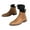 Brown, variant on Western Cowboy Boots for Men Retro Casual Chelsea Ankle Booties Mens Slip on Dress Oxfords