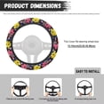 thumbnail image 5 of Uorisanigo Floral Print Steering Wheel Cover for Women Modern Car Steering Wheel Protector for SUV Vehicle Sedan Breathable Car Steering Wheel Cover for Winter Car Decor Gift for Holiday, 5 of 8