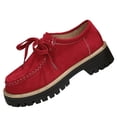 thumbnail image 2 of Women’s Suede Tassel Platform Loafers, Comfortable Lace-Up Shoes for Fall/Winter Commutes, School Days, and Casual Office Looks, 2 of 9