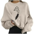 thumbnail image 3 of Comfy Retro Tops Daily Tops Tunic Sweatshirts Long Sleeve Tops O Neck Loose Pullover Women Graphic Sweatshirts, 3 of 4