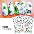 thumbnail image 1 of mtvxesu Nail Set Nail Sticker Set Little Daisy Maple Leaf Nail Sticker 2PC Sale, 1 of 3