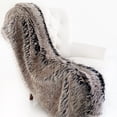 thumbnail image 2 of Plutus 60" x 72" Foxy Plush Handmade Luxury Faux Fur Throw in Brown Gray, 2 of 3