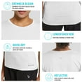 thumbnail image 4 of BALEAF Women's Athletic Short-Sleeved Running T-Shirts Dry Fit Workout Yoga Crewneck Tops White Size M, 4 of 8