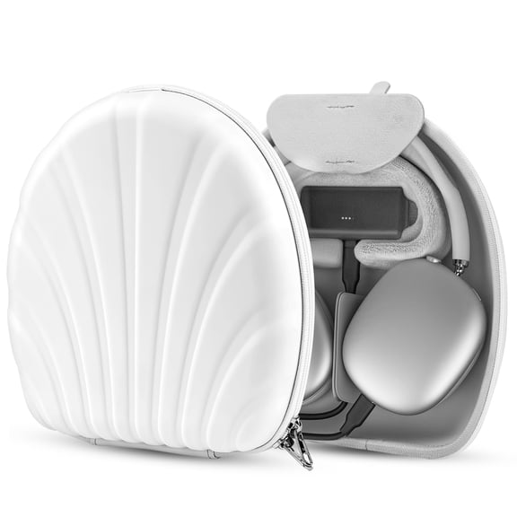 Geekria PRO Charging Headphones Case Compatible with Apple AirPods Max, Hard Shell, Durable, Multi-Layer Protection (White) Without Power Bank