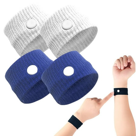 Motion Sickness Bands 4PCS Anti-Nausea Acupressure Motion Sickness or Morning Sickness Non Drowsy for Kid and Adult