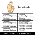 thumbnail image 2 of Fluffy Silkie Chicken Wood Mini Charms Shapes DIY Craft Jewelry - With Hole - 14mm (26pcs), 2 of 7