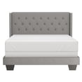 thumbnail image 3 of Modern Fabric Upholstered 60" Queen Bed in Grey, 3 of 7