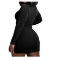 thumbnail image 3 of Birdeem Robe Mode Femme Slim Col Rond Manches Longues Couleur Unie, 3 of 9