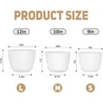 thumbnail image 2 of luoheqisen 12'' x 10'' x 9'' Round White Plastic Flower Pots (3 Count), 2 of 6