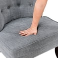 thumbnail image 5 of Soft Textured Fabric / Entryway Statement / Modern Accent Chair, 5 of 5
