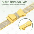 thumbnail image 4 of Mumup Cute Dog Collar with Bling Rhinestone, Bling Dog Collar Adjustable Leather Diamond Sparkling Jewel Accessories  Intended for Teacup/Cat/Small Medium Large Pet, 4 of 7