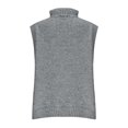 thumbnail image 5 of Rohuuque Women's Turtleneck Sweater Vest Sleeveless Cap Sweater Pullover Ribbed Knit Tops Stretch Loose Knitwear Gray, 5 of 5