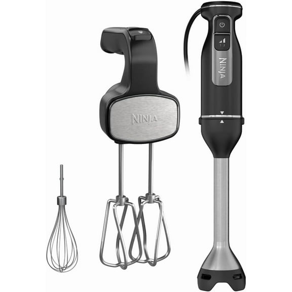Ninja Foodi Power Mixer System CI100 Hand Mixer Blender Combo - Variable Speed - Black