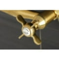 thumbnail image 4 of Kingston Brass KS112SB Two-Handle Wall Mount Bar Faucet, Brushed Brass, 4 of 5