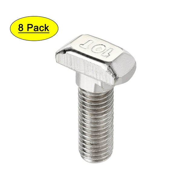 Uxcell M8x25mm TSlot Dropin Stud Sliding Bolt Carbon Steel 8 Pack