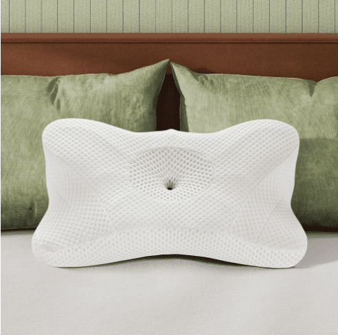 (Weiyi-EC)-- Cervical Neck Pillow, Cooling Ergonomic Memory Foam Pillows  Dual Height Orthopedic Support Contour Pillow For Side **--（ hgl;[';i）