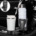 thumbnail image 2 of Portavasos universal multifunción para coche, doble, con soporte para vasos, organizador interior para coche Negro mate, 2 of 9