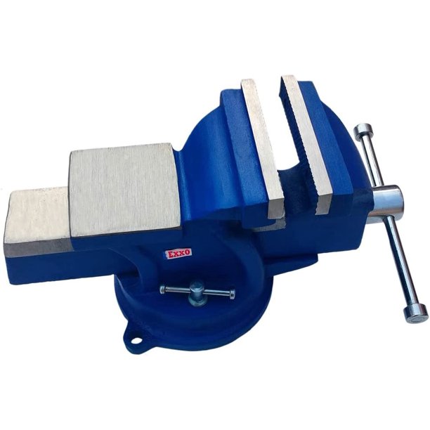 EXXO TOOLS 4 Inch Bench Vise 4" Bench Vise 360 Degree Swivel with