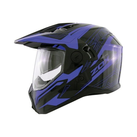 Zox Vertex Cruisade Dual Sport Helmet Blue (Petzl Vertex Best Helmet)