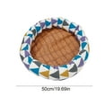 thumbnail image 3 of Moocorvic Circular Summer Cat Bed, Comfortable Pet Sleep Mat Pad Cushion for Indoor Cats, Washable Nest Mat Basin for Puppy, 3 of 7