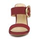 thumbnail image 3 of Sandalias Tacón De Aguja Sin Cordones Punta Abierta Para Mujer Borgoña 36, 3 of 7