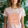 thumbnail image 5 of Farm Fresh Pumpkins Tee | Rustic Pumpkin Farm Shirt | Unisex Casual T-Shirt, Ash, Size 3XL, 5 of 6