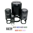 thumbnail image 1 of Exit Fun Text Self-Inking Rubber Stamp Ink Stamper - Fuchsia Ink - Small 3/4 Inch, 1 of 7