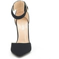 thumbnail image 2 of Dream Pairs Women's Ankle Strap Stilettos Pointed Toe High Heel Pumps Shoes OPPOINTED-ANKLE BLACK/NUBUCK Size 8, 2 of 6