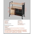 thumbnail image 3 of Black Rolling Craft Table with 20 Vinyl Organizers & 3 Storage Drawers, 3 of 11