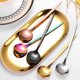 thumbnail image 5 of 5 Piece Stainless Steel Spoon Set in Various Colors for Tea Coffee Stirring, 5 of 11