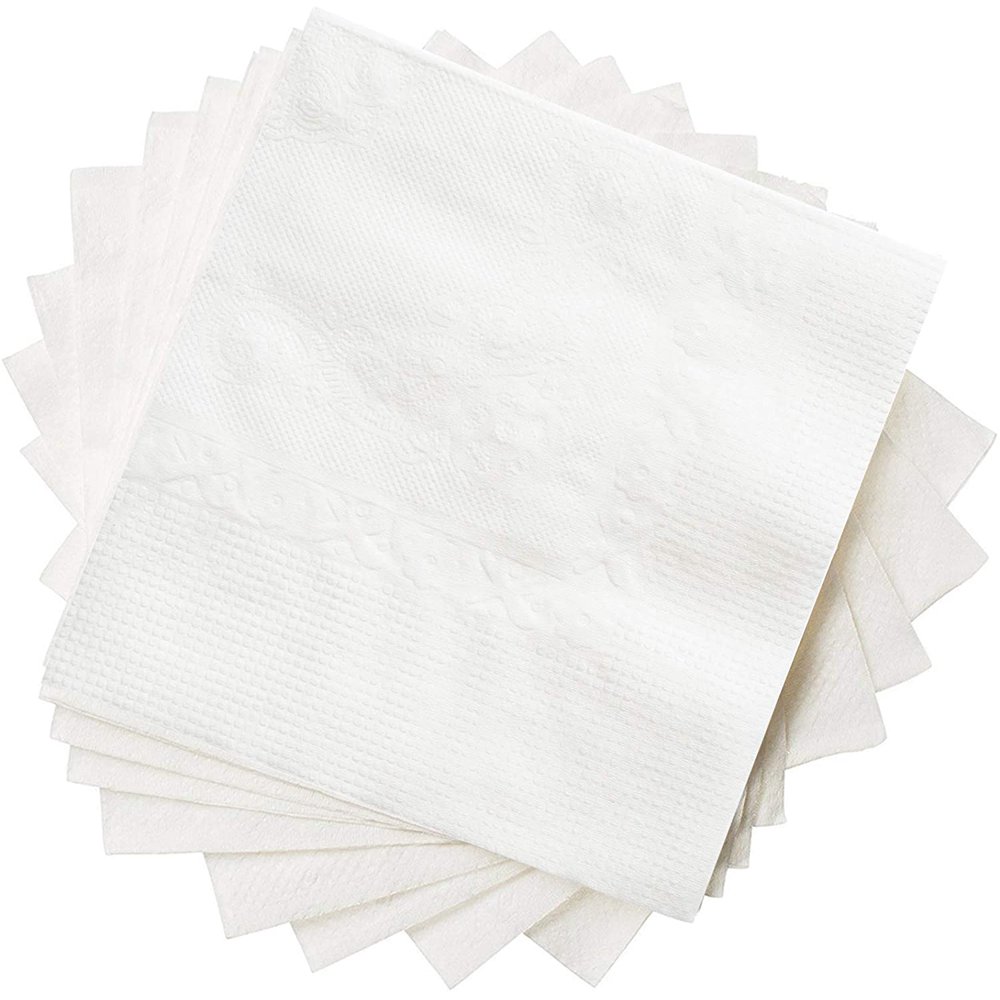 Comfy Package White Beverage Napkins 1Ply Bulk Cocktail Napkins
