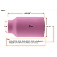 thumbnail image 2 of Alumina Nozzle Cups for TIG Welding Torches Series 17/18/26 with Gas Lens Set-Up - Model: 54N15 - #7 (7/16") - (5 PACK), 2 of 3