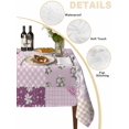 thumbnail image 2 of Boho Purple Flowers Table Cloth, Waterproof Tablecloth for Rectangle Tables, Spring Floral Botanical Patchwork Vintage Reusable Washable Fabric Table Cover for Restaurant Kitchen Dining 60"x84", 2 of 9