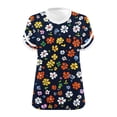 thumbnail image 7 of Danhjin Womens Plus Size Shirts V Neck Short Sleeve Summer Tops Printed Pullover Casual Loungewear Lightweight Going out Graphic Fashion T Shirts, 7 of 7