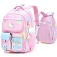 thumbnail image 1 of Sanrios-mochila escolar Hellokitty, morral impermeable antipérdida con dibujo de gato, fresa, alivio de carga, protege la columna vertebral, 1 of 4