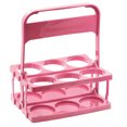 thumbnail image 3 of opvise Wine Bottle Rack 6 Pack Foldable Reusable Shatterproof Portable KTV Handheld Beer Rack for Bar Pink, 3 of 8