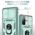 thumbnail image 6 of Dteck Samsung Galaxy S20 FE Case, Slide Camera Lens Protector Cover Ring Holder Kickstand Rugged Shockproof Case for Samsung Galaxy S20 FE 5G,Green, 6 of 11